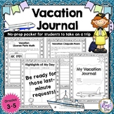 Vacation Journal for Your Absent Student - A Ready to Use 