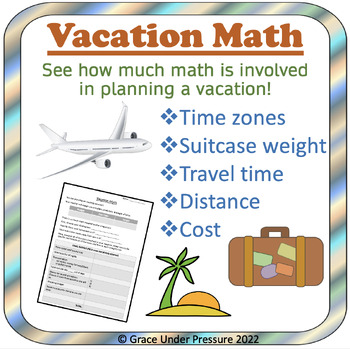 Preview of Vacation Math: Middle School Budgeting Project with Problem Solving