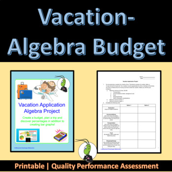 Preview of Algebra Budget Project | Vacation QPA | PDF Version