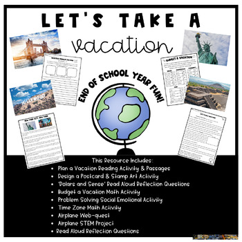 Preview of Vacation Themed Day | End of School Year | Vacation Planning | Travel Fun