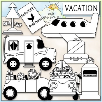 family car vacation clip art