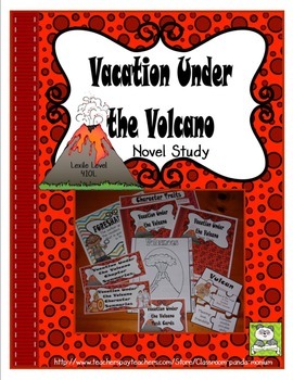 Preview of Vacation Under the Volcano Novel Study (Includes FREE Task cards)