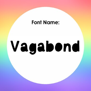 Preview of Vagabond Filled In Font