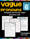 Vague Pronouns Worksheets & Teaching Resources | TpT
