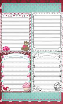 Valentine's Writing Templates - Journal Pages by Mr and Mrs Brightside
