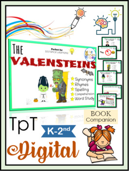 Preview of Valensteins | TpT Digital Reading Comprehension | Halloween Valentines Day