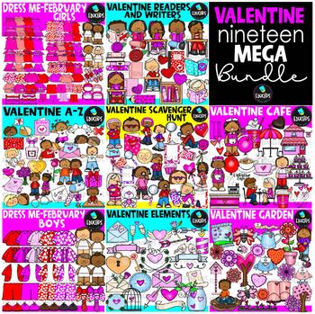 Preview of Valentine '19 Clip Art Bundle {Educlips Clipart}