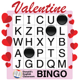 Valentine ABC Bingo Upper and Lower Case ESL ELL Newcomer