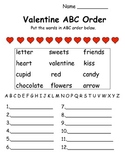 Valentine ABC Order with Cards!