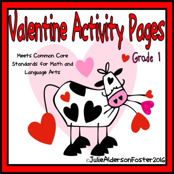 Preview of Valentine Activity Pages for First Grade