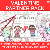 Valentine Activities - Partner Pack - Print-and-Go - Grade