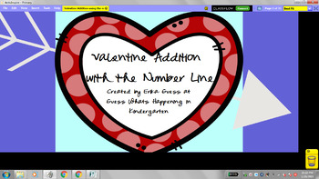 Preview of Valentine Addition Using the Number Line with Number Sentences