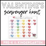 Valentine Alphabet Scavenger Hunt Pre-K & Kindergarten