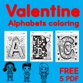 Valentine Alphabet |Valentine Alphabets coloring |Valentin