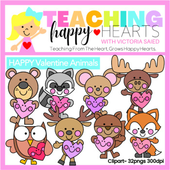 Preview of Valentine Animals Clipart
