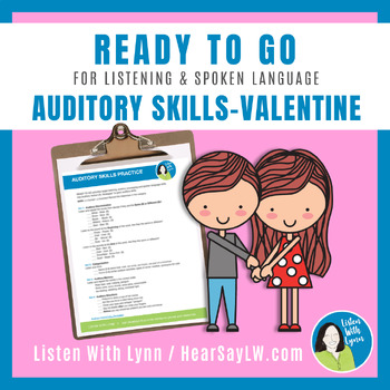 Preview of Valentine Auditory and Listening Skills Practice No Prep DHH Hearing Loss