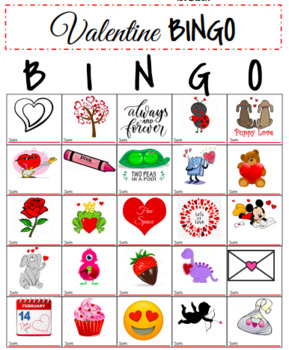 Valentine BINGO Just 4 Fun by Leigh Rodgers | TPT