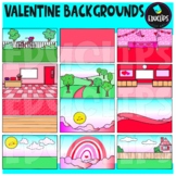 Valentine Backgrounds Clip Art Set {Educlips Clipart}