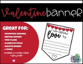 Valentine Banner & Writing Center - I Can Spread Love By...
