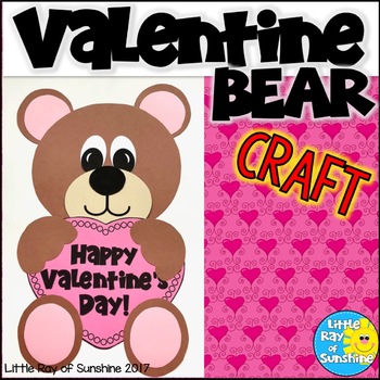 Valentine's Day Heart Cards - Valentine Bear and Polar Bear Craft