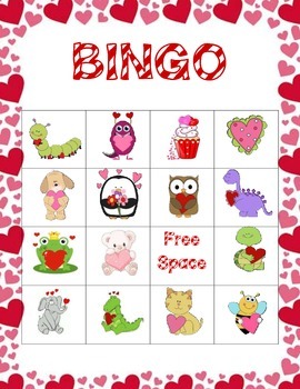 Valentine Bingo by All Things Wonderful | TPT