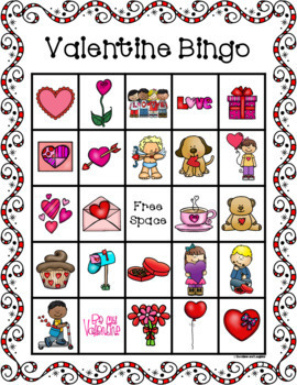 Valentine Bingo by Sunshine and Laughter by Deno | TPT