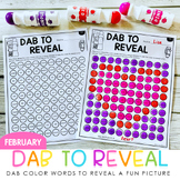 Valentine Bingo Dauber Activities - Color Words Activities