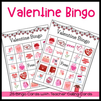 Valentine Bingo Game with Calling Cards by Taylor Made for Elementary