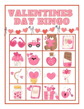 Valentine Bingo: Printable - 15 copies by Teach4Us | TPT