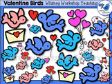 Valentine Birds Clip Art - Whimsy Workshop Teaching