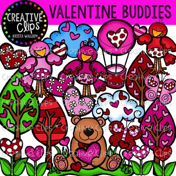 Preview of Valentine Clipart Buddies {Creative Clips Clipart}