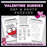 Valentine Buddies Cut & Paste Puzzles - Valentine's Day Pu