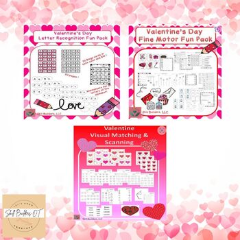 Preview of Occupational Therapy Fine/Visual Motor Valentine Bundle