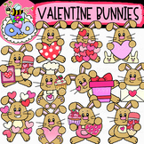 Valentine Bunnies: Valentine’s Day Clipart {DobiBee Designs}