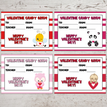 Valentine Candy Cane Gram Tags, Valentine's Day Candy Grams by McMaglo ...
