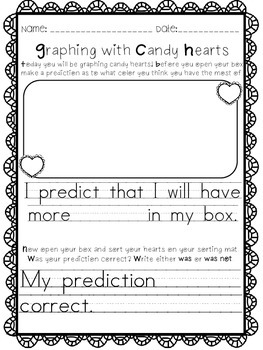 Valentine Candy Heart Graphing Activity - No Prep by Pride and Joy in ...