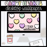Valentine Candy Hearts Desktop Wallpaper