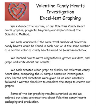 Preview of Excel Graphing Valentine Candy Hearts Investigation