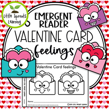 Preview of Valentine Card Feelings Emergent reader