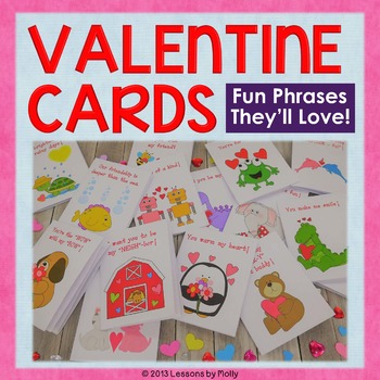 Valentine Cards by Lessons by Molly | TPT
