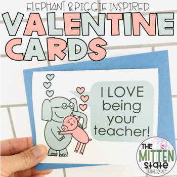 Preview of Valentine's Day Cards Elephant and Piggie