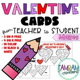 Valentine Cards | Mazes | from Teacher to Student