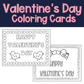 Preview of Valentines Day Coloring Cards | PRINTABLE
