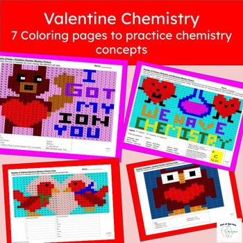 Preview of Valentine Chemistry Coloring pages
