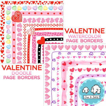 Preview of Valentine Clipart Borders Bundle - Valentines Day Clip Art Frames PNG