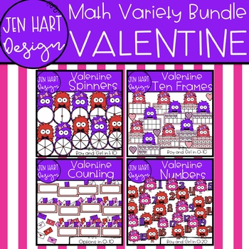 Preview of Valentine Clipart - Math Variety Bundle {Jen Hart Clipart}