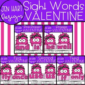 Preview of Valentine Clipart - Sight Word Bundle {Jen Hart Clipart}