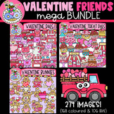 Valentine Clipart: Valentine Friends MEGA BUNDLE {DobiBee 