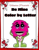 Valentine Color by Letter