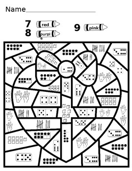 Valentine Color by Subitizing Numbers 1-10 by MrsPoncesTk | TpT